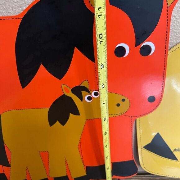 Stotter Vintage 1970’s Animal Placements Cat Dog Horse Duck set of 4 - Picture 14 of 16